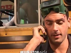 Teen Amia Miley Gets Fucked By Bus Mechanic