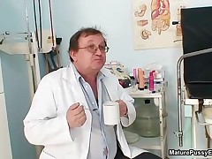 Dirty Old Slut Getting Her Hairy Cunt Finger Fucked By A Doctor By MaturePussyExams