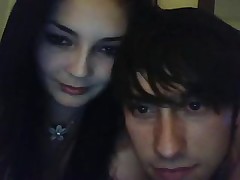 Emo virgin couple fucking on Webcam