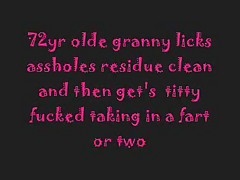 Ass licking Granny getting titty fucked