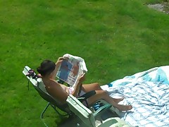 Spy neighbour sunbathe2